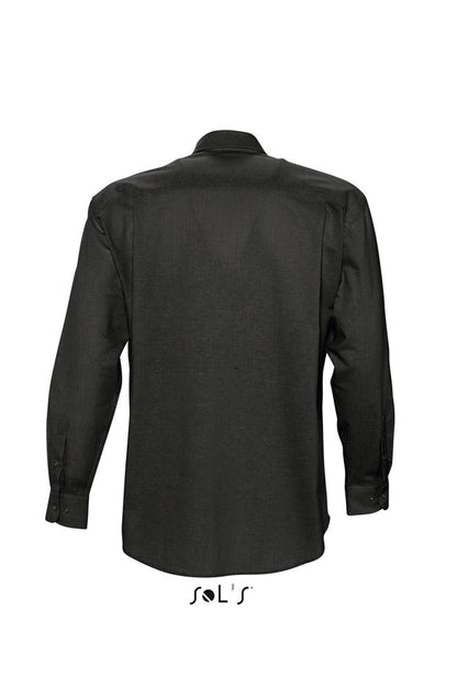 SOL'S BOSTON - LONG SLEEVE OXFORD MEN'S SHIRT - Black - Additional