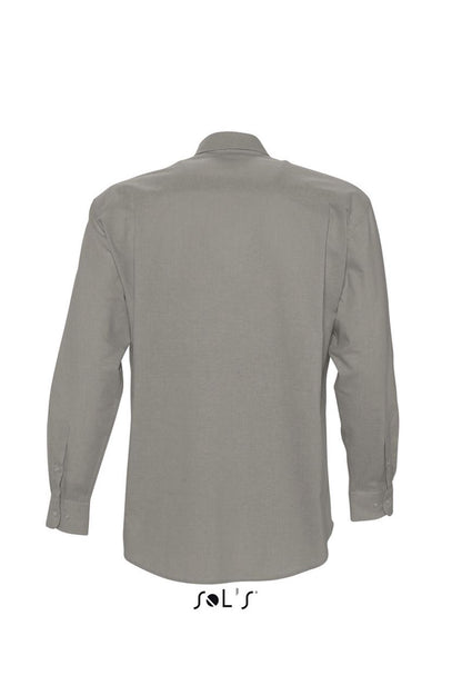 SOL'S BOSTON - LONG SLEEVE OXFORD MEN'S SHIRT - Silver - Additional