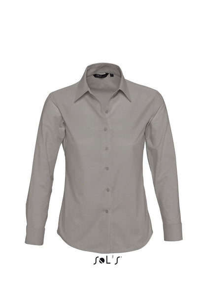 SOL'S EMBASSY - LONG SLEEVE OXFORD WOMEN'S SHIRT - Silver - Main