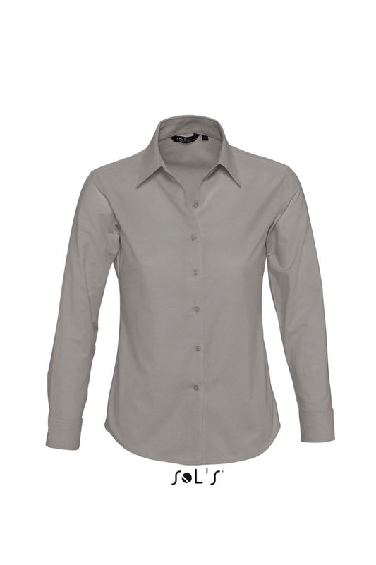 SOL'S EMBASSY - LONG SLEEVE OXFORD WOMEN'S SHIRT - Silver - Main