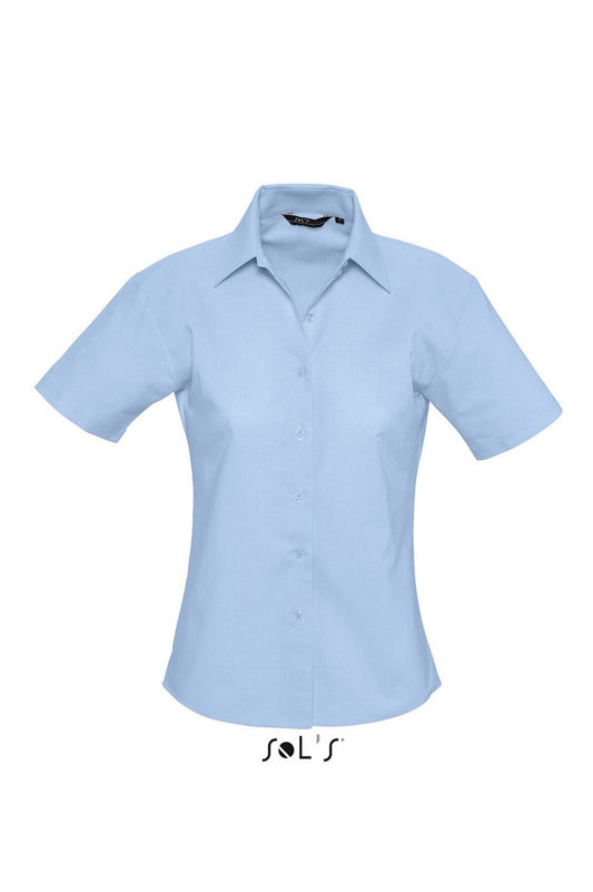 SOL'S ELITE - SHORT SLEEVE OXFORD WOMEN'S SHIRT - Sky Blue - Main