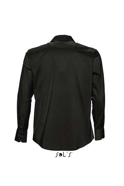 SOL'S BRIGHTON - LONG SLEEVE STRETCH MEN'S SHIRT - Black - Additional