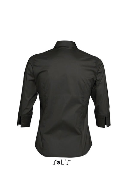 SOL'S EFFECT - 3/4 SLEEVE STRETCH WOMEN'S SHIRT - Black - Additional