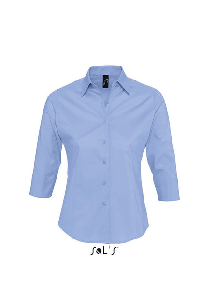 SOL'S EFFECT - 3/4 SLEEVE STRETCH WOMEN'S SHIRT - Bright Sky - Main