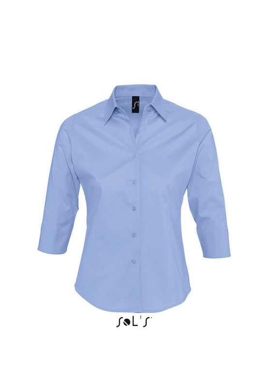 SOL'S EFFECT - 3/4 SLEEVE STRETCH WOMEN'S SHIRT - Bright Sky - Main