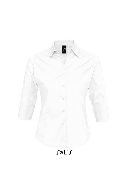 SOL'S EFFECT - 3/4 SLEEVE STRETCH WOMEN'S SHIRT - White - Main