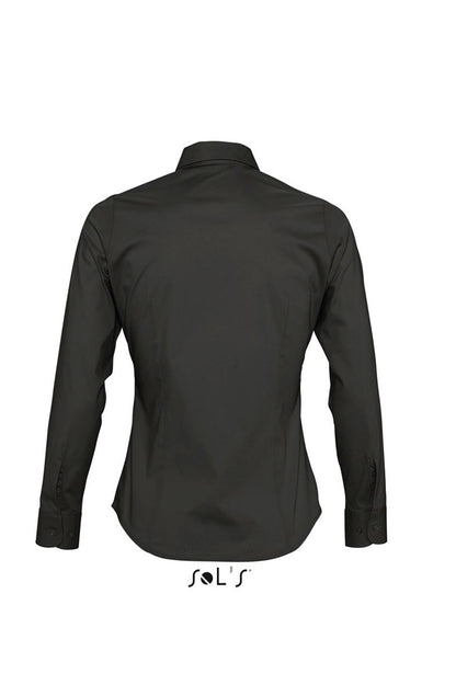SOL'S EDEN - LONG SLEEVE STRETCH WOMEN'S SHIRT - Black - Additional