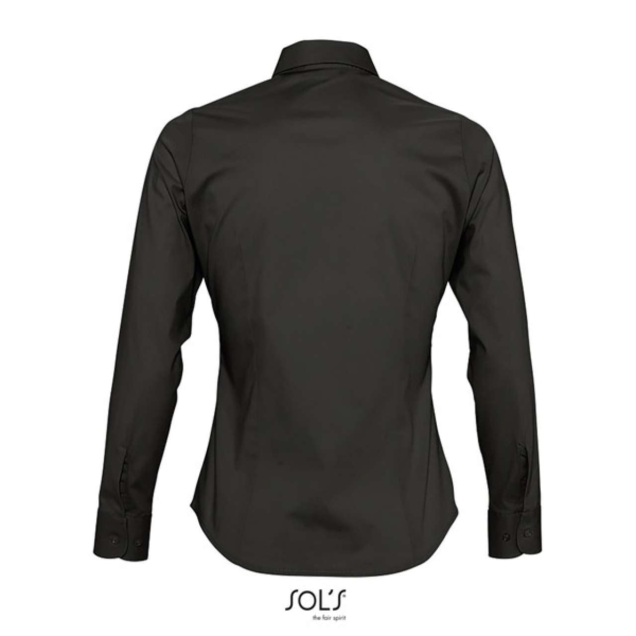 SOL'S EDEN - LONG SLEEVE STRETCH WOMEN'S SHIRT - Black - Additional