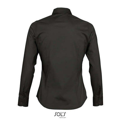 SOL'S EDEN - LONG SLEEVE STRETCH WOMEN'S SHIRT - Black - Additional