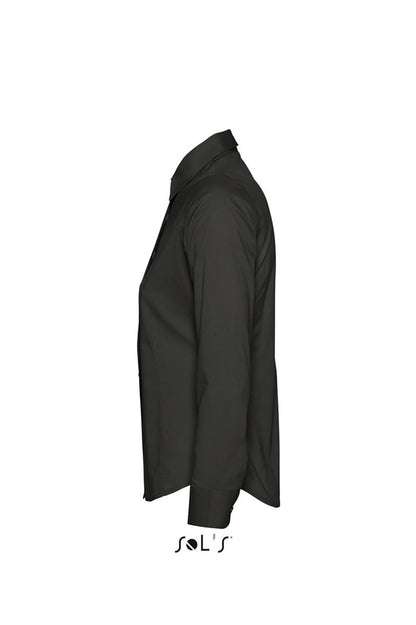 SOL'S EDEN - LONG SLEEVE STRETCH WOMEN'S SHIRT - Black - Additional