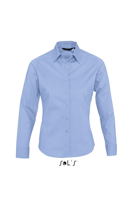 SOL'S EDEN - LONG SLEEVE STRETCH WOMEN'S SHIRT - Bright Sky - Main
