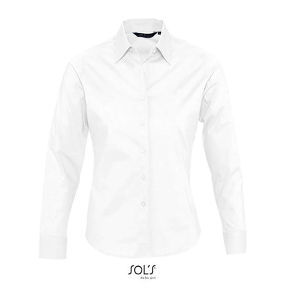 SOL'S EDEN - LONG SLEEVE STRETCH WOMEN'S SHIRT - White - Additional