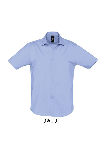 SOL'S BROADWAY - SHORT SLEEVE STRETCH MEN'S SHIRT - Bright Sky - Main