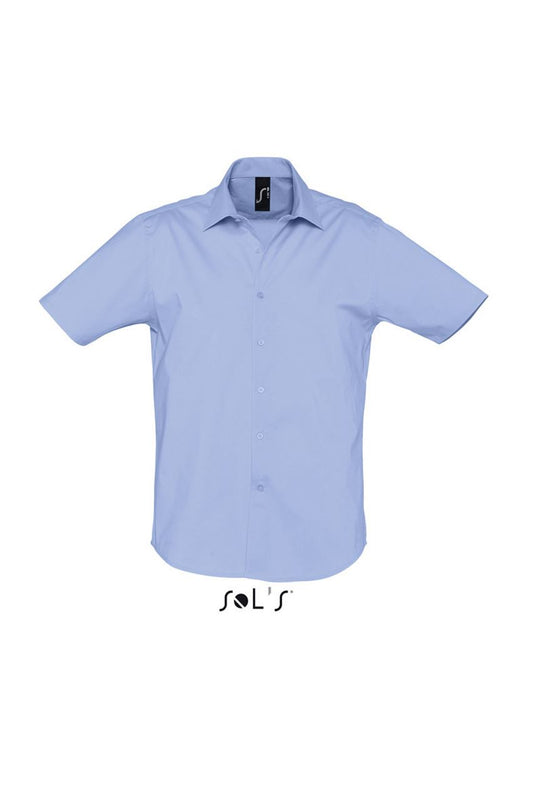 SOL'S BROADWAY - SHORT SLEEVE STRETCH MEN'S SHIRT - Bright Sky - Main