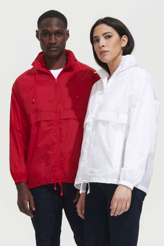 SOL'S SURF - UNISEX WATER REPELLENT WINDBREAKER - Red - Model