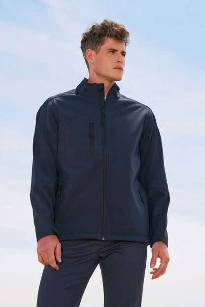 SOL'S RELAX - MEN'S SOFTSHELL ZIPPED JACKET - Abyss Blue - Model