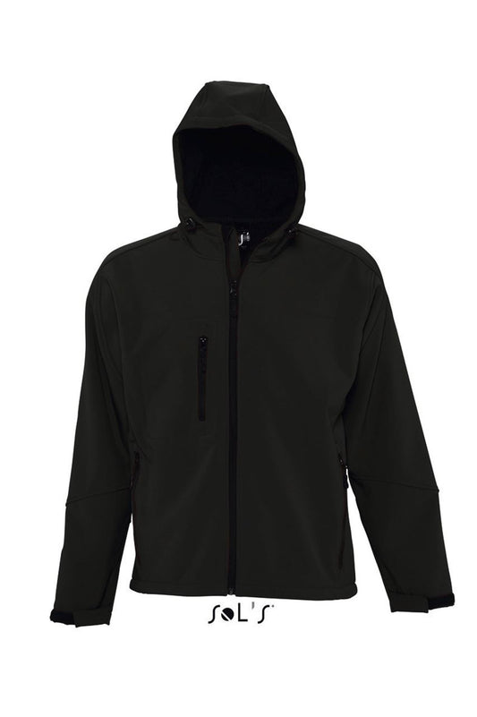 SOL'S REPLAY MEN - HOODED SOFTSHELL - Black - Main
