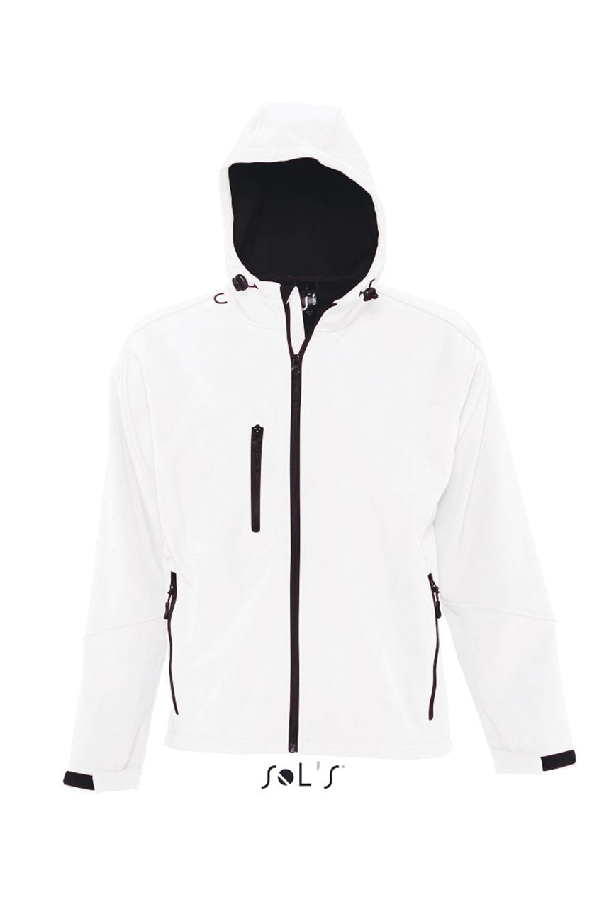 SOL'S REPLAY MEN - HOODED SOFTSHELL - White - Main