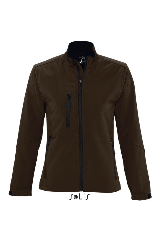 SOL'S ROXY - WOMEN'S SOFTSHELL ZIPPED JACKET - Dark Chocolate - Main