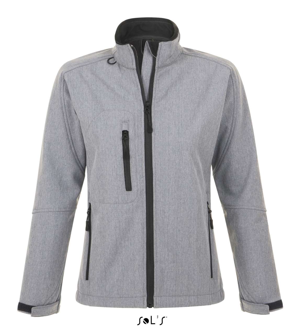 SOL'S ROXY - WOMEN'S SOFTSHELL ZIPPED JACKET - Grey Melange - Main