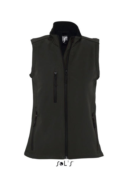 SOL'S RALLYE WOMEN - SLEEVELESS SOFTSHELL JACKET - Black - Main