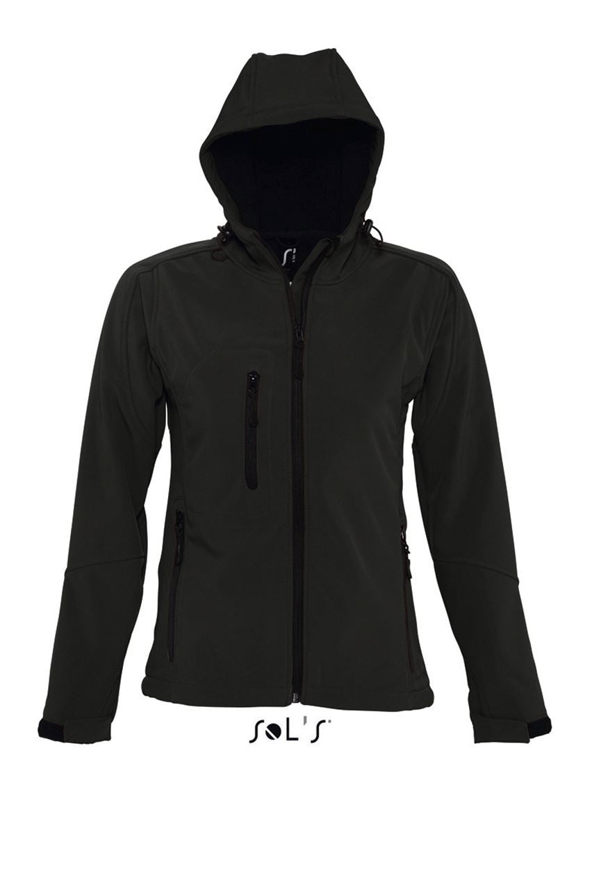 SOL'S REPLAY WOMEN - HOODED SOFTSHELL - Black - Main