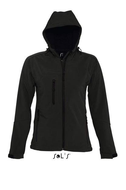 SOL'S REPLAY WOMEN - HOODED SOFTSHELL - Black - Main