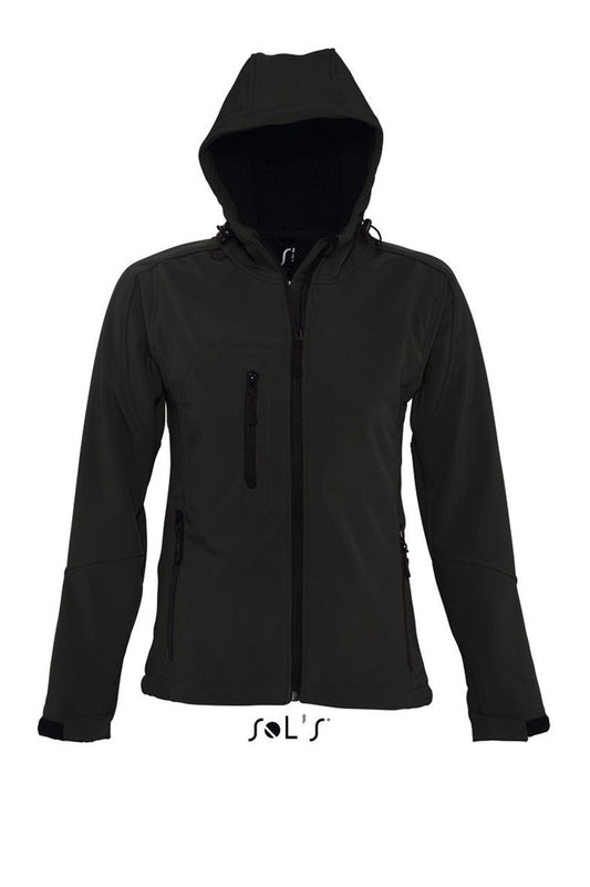 SOL'S REPLAY WOMEN - HOODED SOFTSHELL - Black - Main