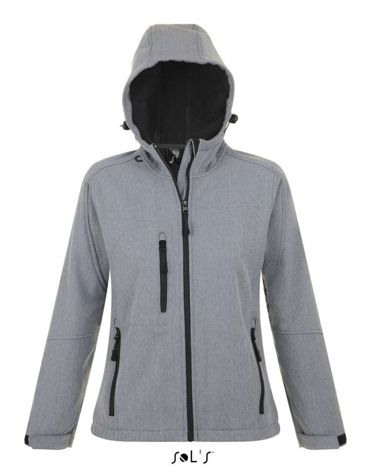 SOL'S REPLAY WOMEN - HOODED SOFTSHELL - Grey Melange - Main