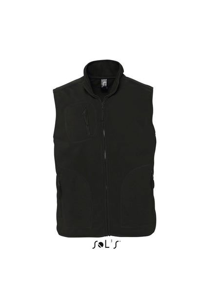 SOL'S NORWAY - UNISEX SLEEVELESS FLEECE CARDIGAN - Black - Main