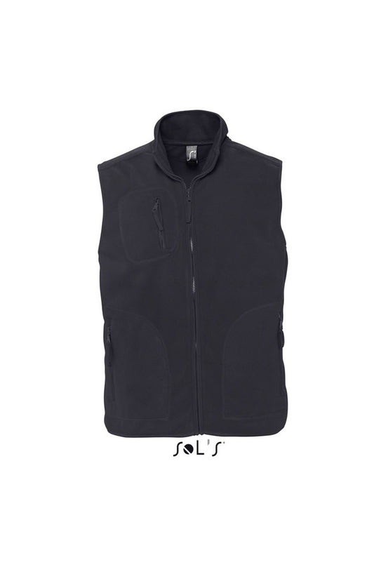 SOL'S NORWAY - UNISEX SLEEVELESS FLEECE CARDIGAN - Charcoal Grey - Main