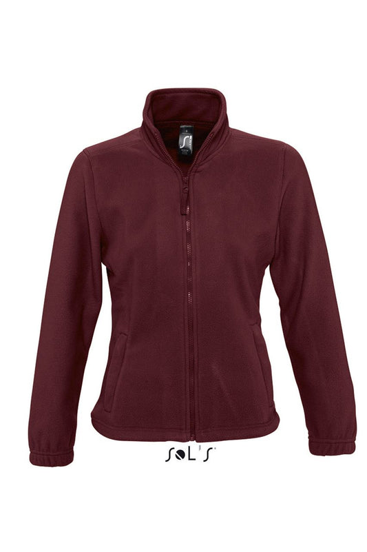 SOL'S NORTH WOMEN - ZIPPED FLEECE JACKET - Burgundy - Main