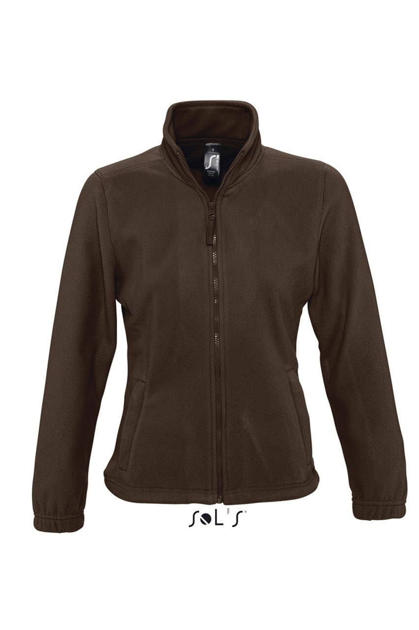 SOL'S NORTH WOMEN - ZIPPED FLEECE JACKET - Dark Chocolate - Main