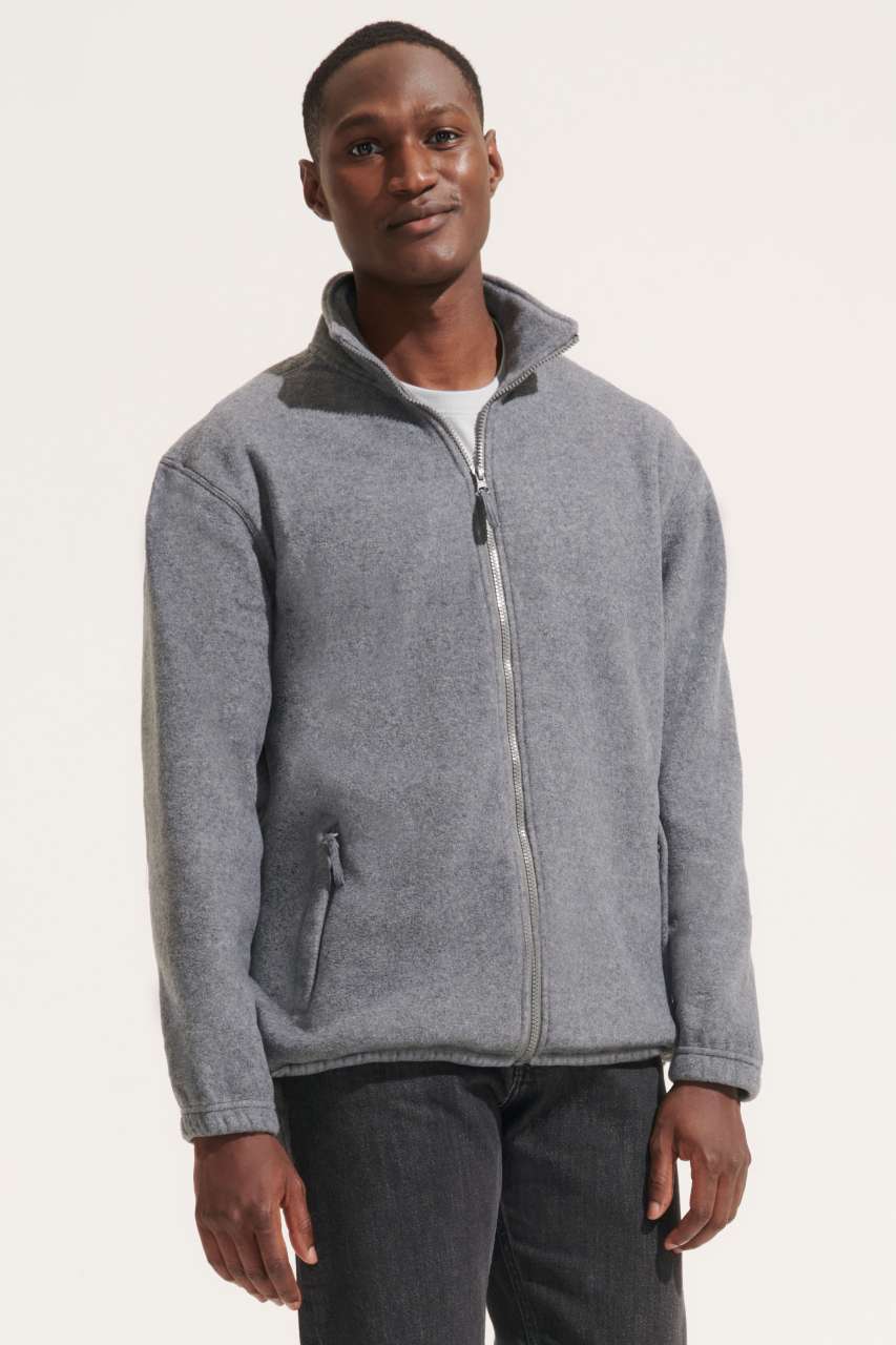 SOL'S NORTH MEN - ZIPPED FLEECE JACKET - Aqua - Model