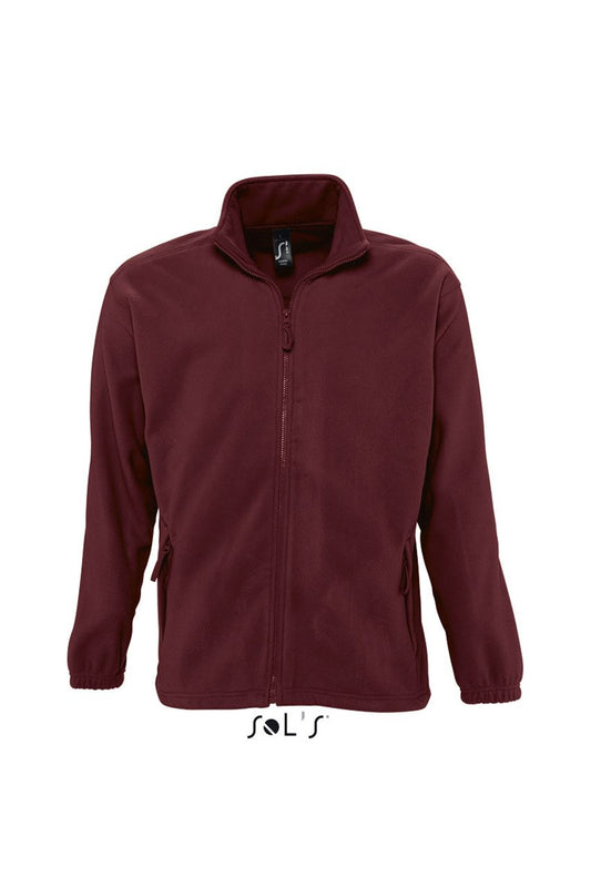 SOL'S NORTH MEN - ZIPPED FLEECE JACKET - Burgundy - Main
