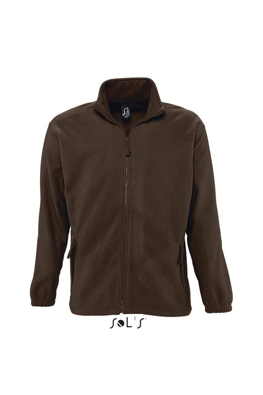 SOL'S NORTH MEN - ZIPPED FLEECE JACKET - Dark Chocolate - Main