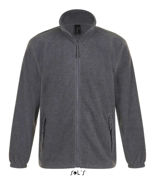 SOL'S NORTH MEN - ZIPPED FLEECE JACKET - Grey Melange - Main