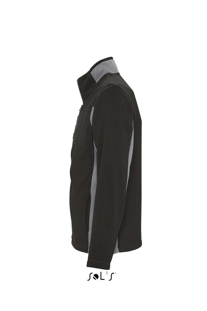 SOL'S NORDIC - MEN’S TWO-COLOUR ZIPPED FLEECE JACKET - Black - Additional