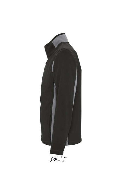 SOL'S NORDIC - MEN’S TWO-COLOUR ZIPPED FLEECE JACKET - Black - Additional