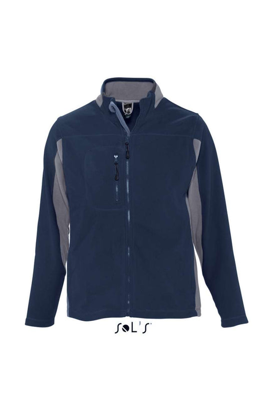 SOL'S NORDIC - MEN’S TWO-COLOUR ZIPPED FLEECE JACKET - Navy - Main