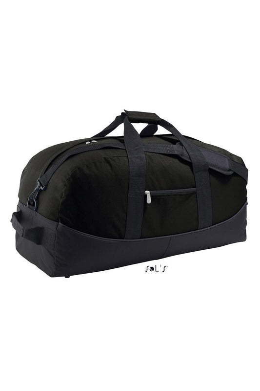 SOL'S STADIUM 65 - TWO COLOUR 600D POLYESTER TRAVEL/SPORTS BAG - Black - Main