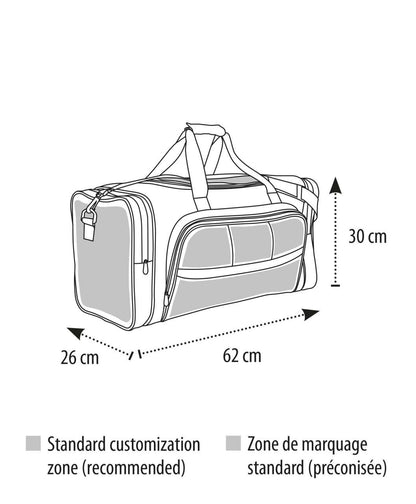 SOL'S WEEK-END - 600D POLYESTER MULTI-POCKET TRAVEL BAG - Black - Additional