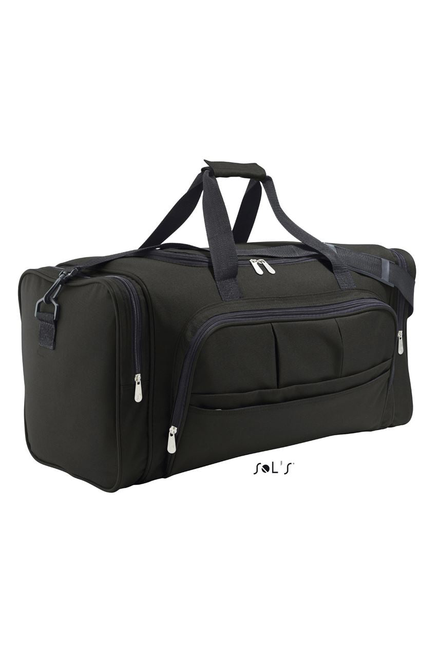 SOL'S WEEK-END - 600D POLYESTER MULTI-POCKET TRAVEL BAG - Black - Main