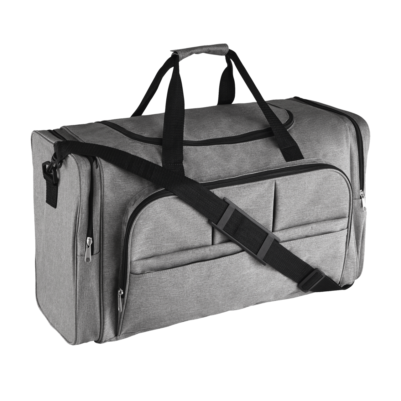 SOL'S WEEK-END - 600D POLYESTER MULTI-POCKET TRAVEL BAG - Grey Melange - Main