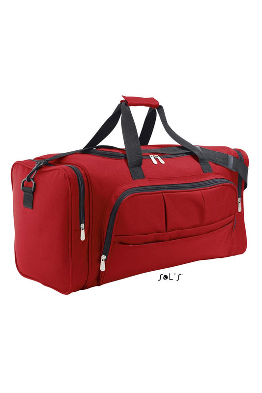 SOL'S WEEK-END - 600D POLYESTER MULTI-POCKET TRAVEL BAG - Red - Main