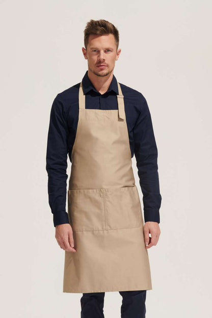 SOL'S GALA - LONG APRON WITH POCKETS - Black - Model
