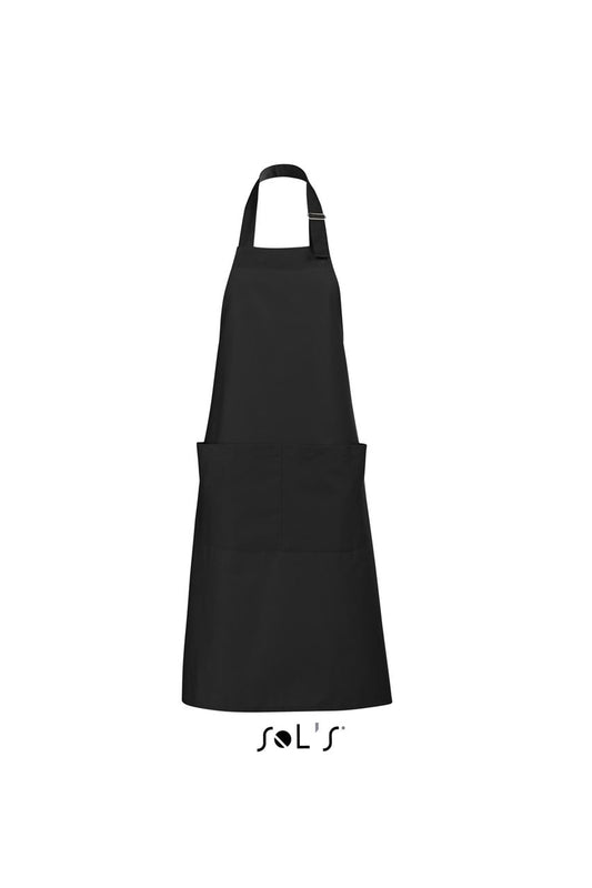 SOL'S GALA - LONG APRON WITH POCKETS - Black - Main