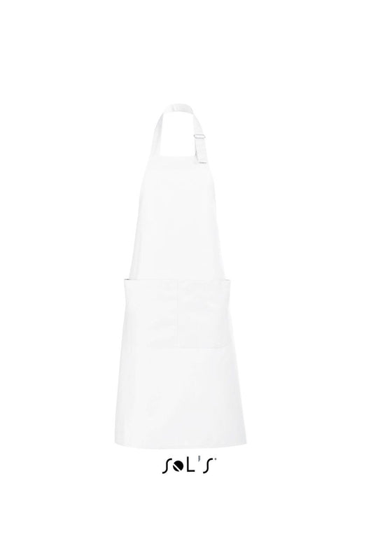 SOL'S GALA - LONG APRON WITH POCKETS - White - Main