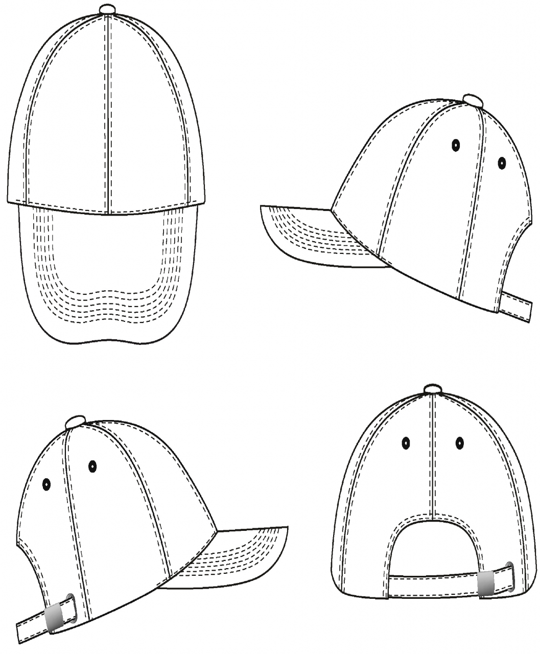 SOL'S BUFFALO - SIX PANEL CAP - Pure Grey - Additional