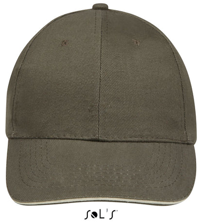 SOL'S BUFFALO - SIX PANEL CAP - Army/Beige - Main